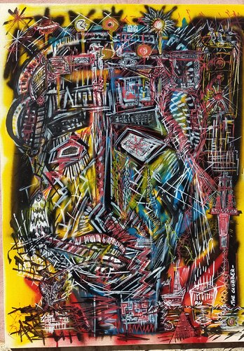 "the clubber" by Mimmo Ferrari, Painting for Sale on Select