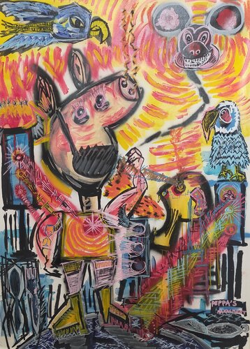 "Peppa's management" by Mimmo Ferrari, Painting for Sale on Select