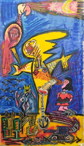 "the line" by Mimmo Ferrari, Painting for Sale on Select