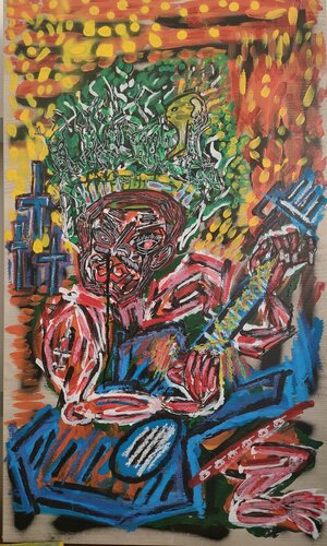 "j.h. was here" by Mimmo Ferrari, Painting for Sale on Select