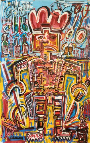 "Lego/Chef" by Mimmo Ferrari, Painting for Sale on Select