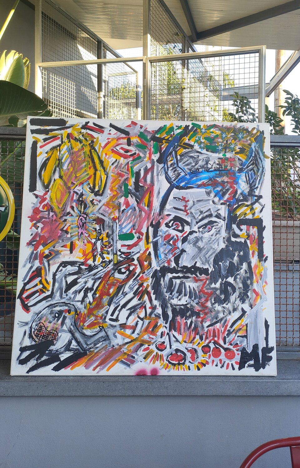 "autoritratto con ciliegie" Mimmo Ferrari Original painting for sale