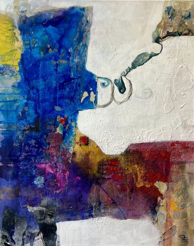 Blue Minds by Sabine Hetzer, Painting for Sale on Select