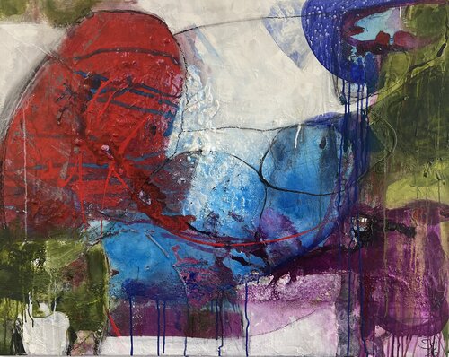 Hope and Structure by Sabine Hetzer, Painting for Sale on Select