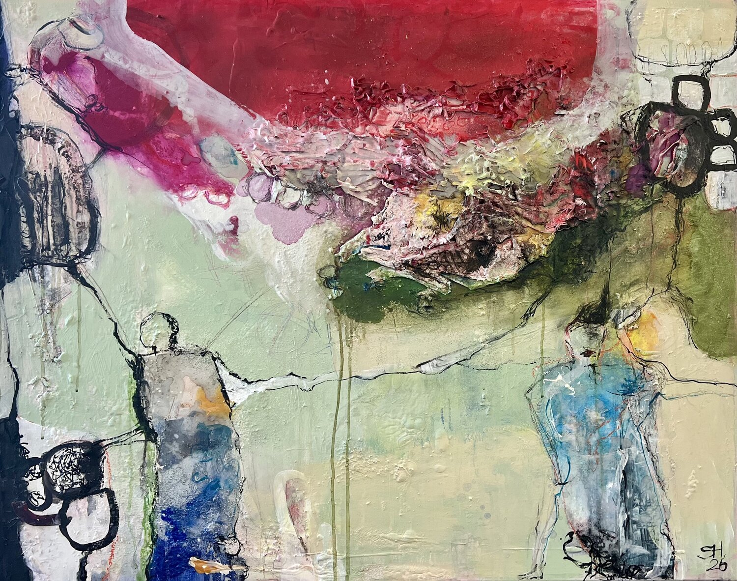 Visions and Change Sabine Hetzer Original painting for sale