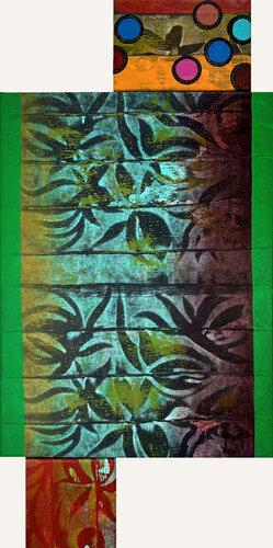 Flowers, Stripes, and Dots by Marta Andrusenko, Painting for Sale on Select