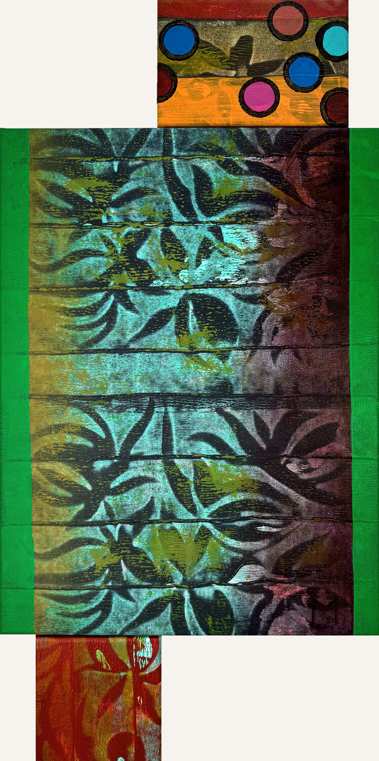 Flowers, Stripes, and Dots Marta Andrusenko Original painting for sale