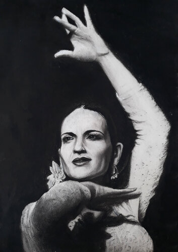 Pasión flamenca o Esencia y Duende by Nicolás Urquiza, Painting for Sale on Select