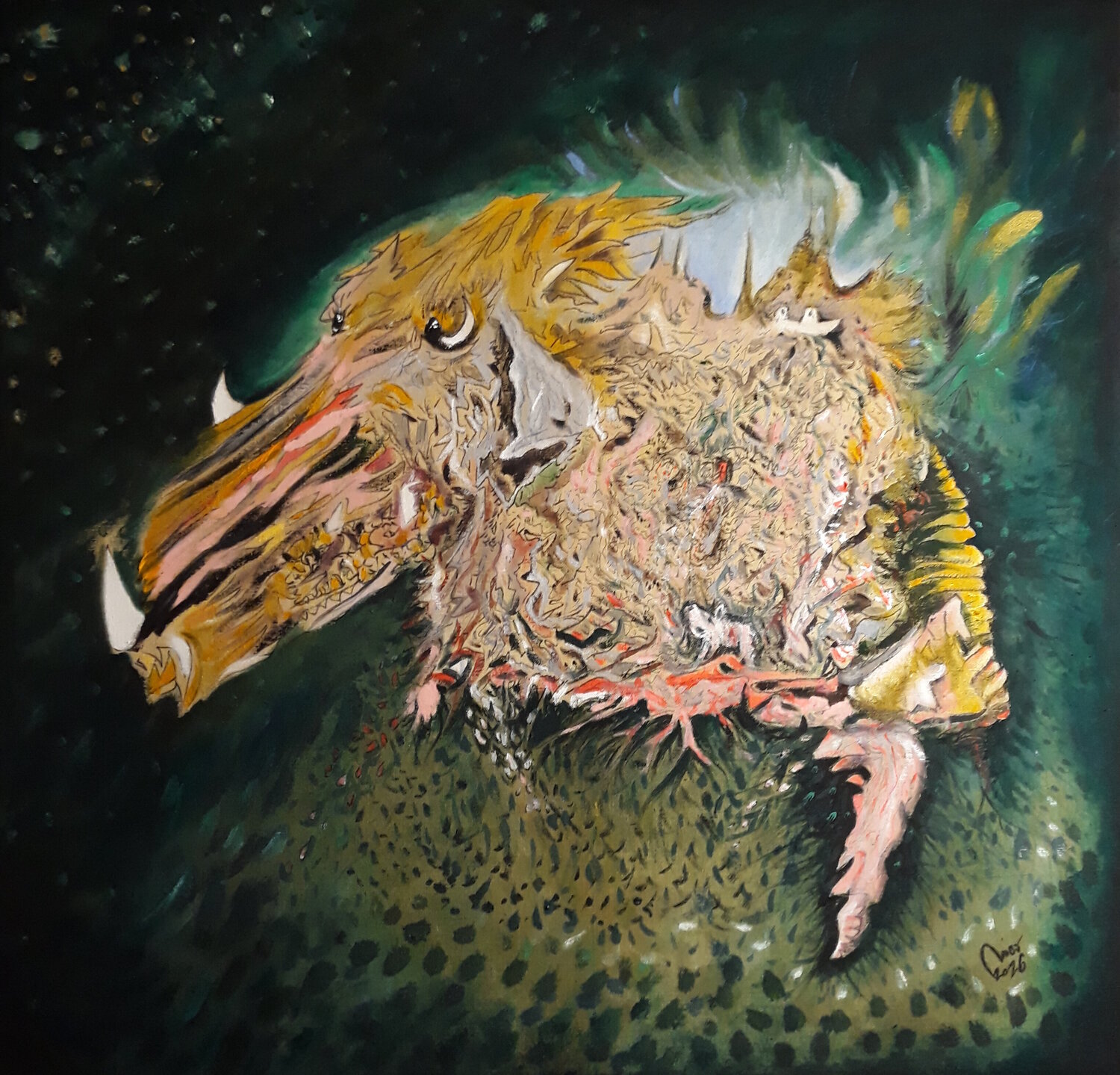 Jabalí Salvaje II Nicolás Urquiza Original painting for sale