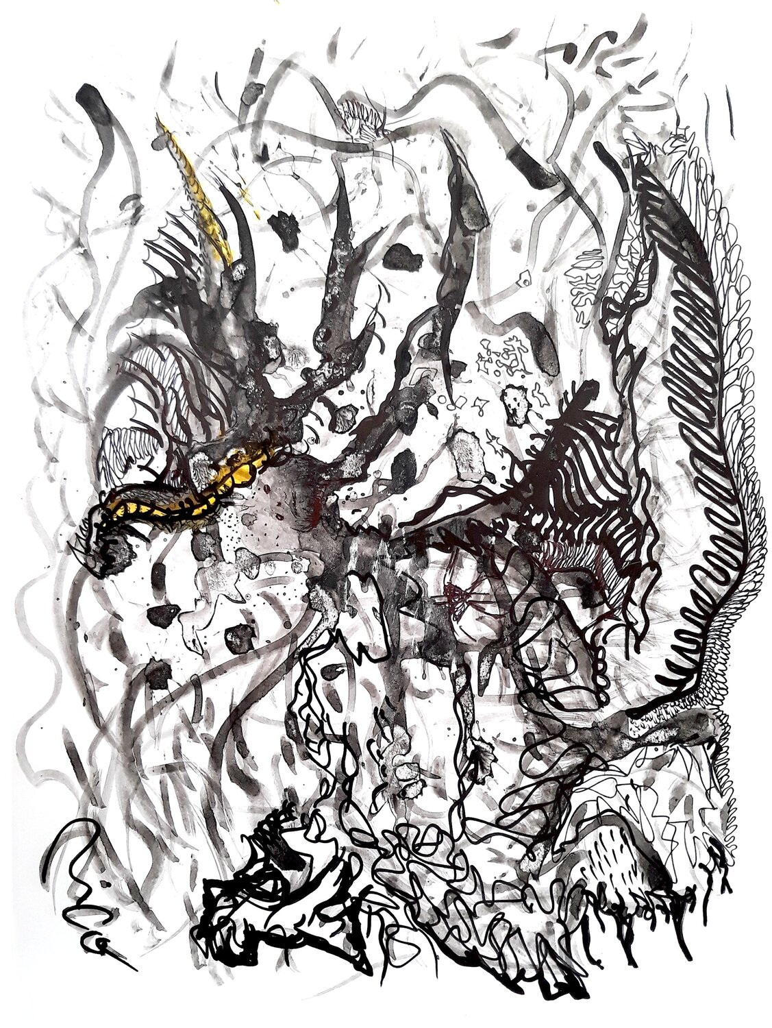 Dragones de Juego de Tronos Nicolás Urquiza Drawing for sale