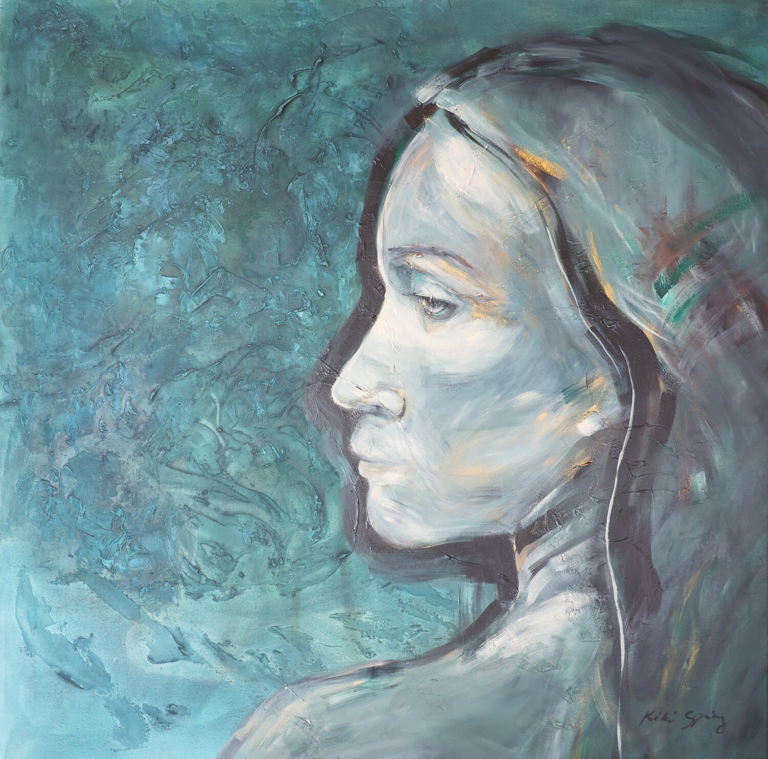 Greta - Echoes of a Past Life Kiki Spring Original painting for sale