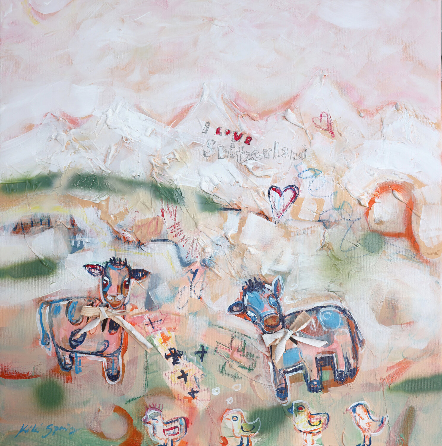 Love, Switzerland Kiki Spring Original painting for sale