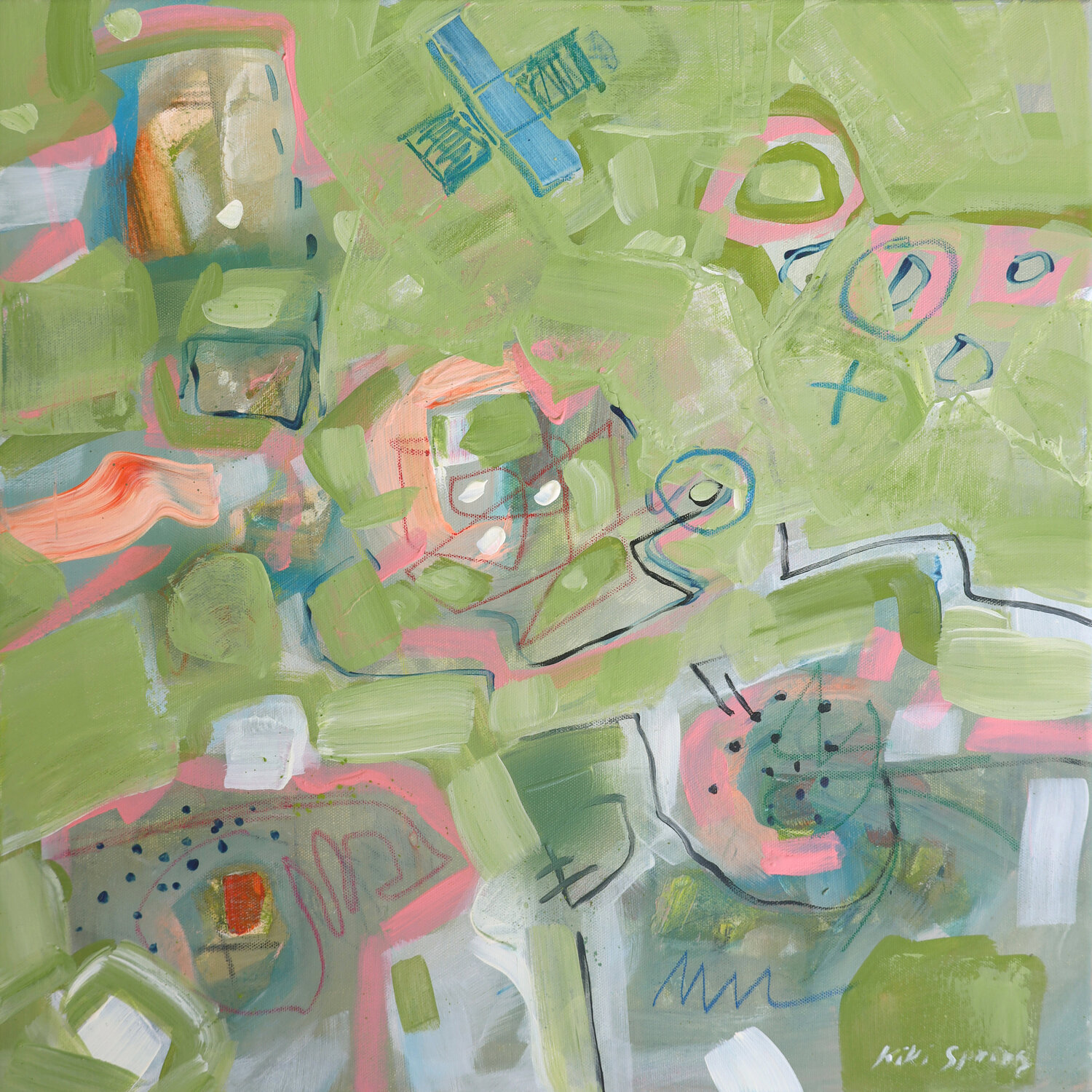 From Switzerland with Love Kiki Spring Original painting for sale