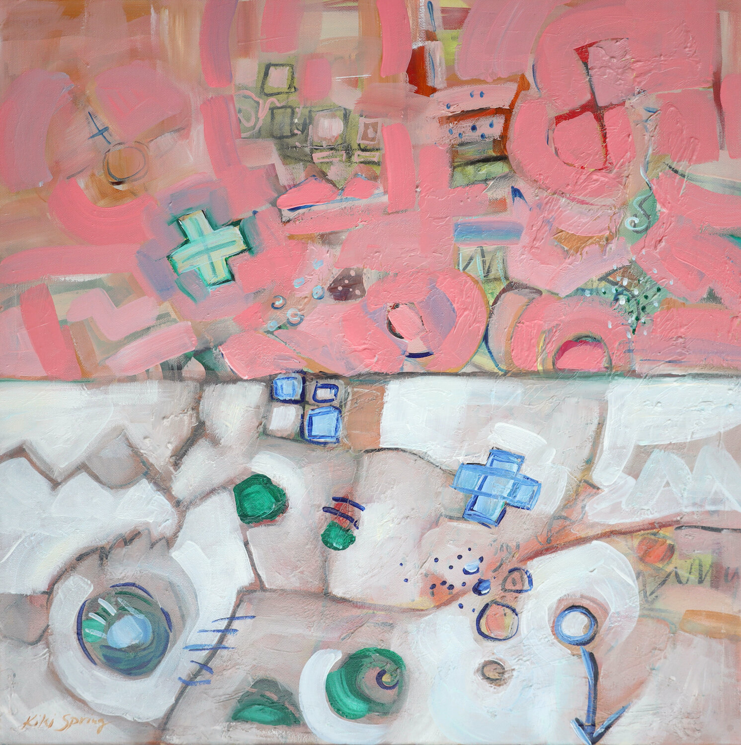 Switzerland, Mon Amour Kiki Spring Original painting for sale