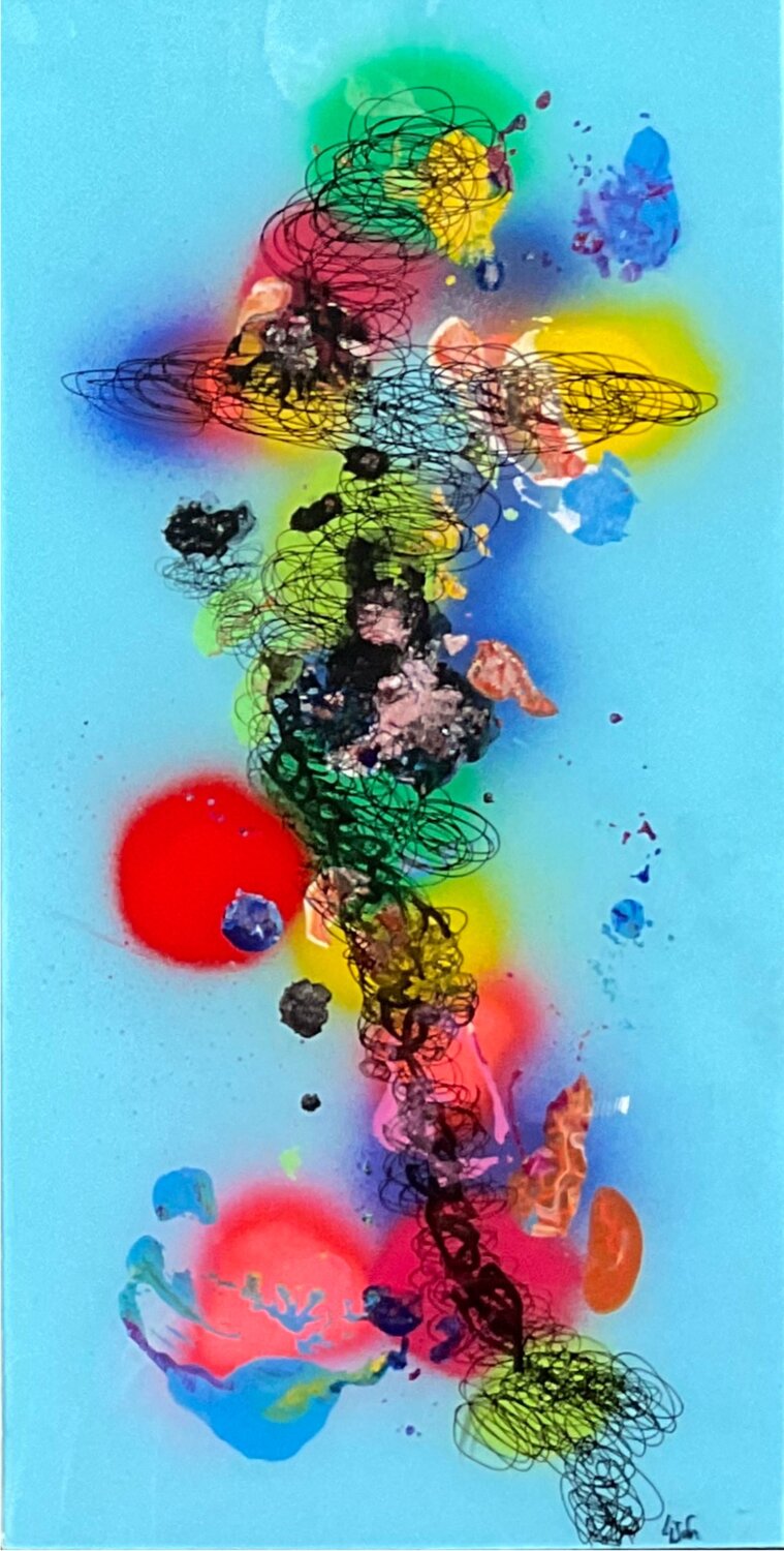 Azul 2 José María LISÓN Original painting for sale