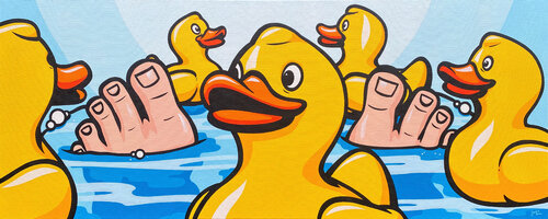 Bathtime Buddies by Jamie Lee, Painting for Sale on Select