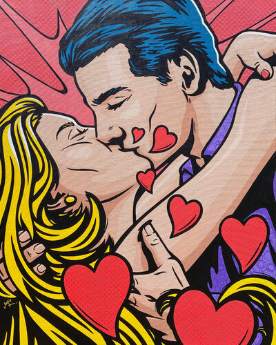 Kiss Me by Jamie Lee, Painting for Sale on Select