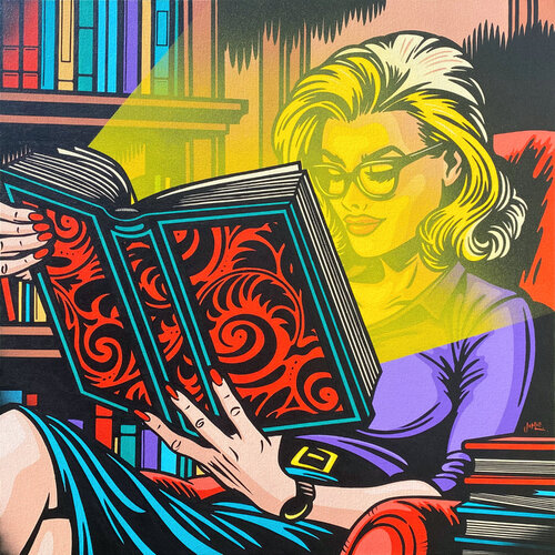 Lost In A Good Book by Jamie Lee, Painting for Sale on Select