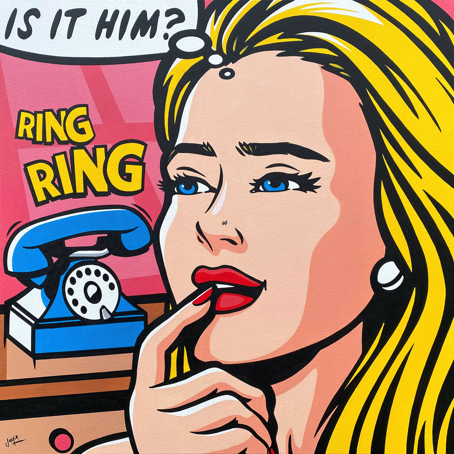 Is It Him? Jamie Lee Original painting for sale