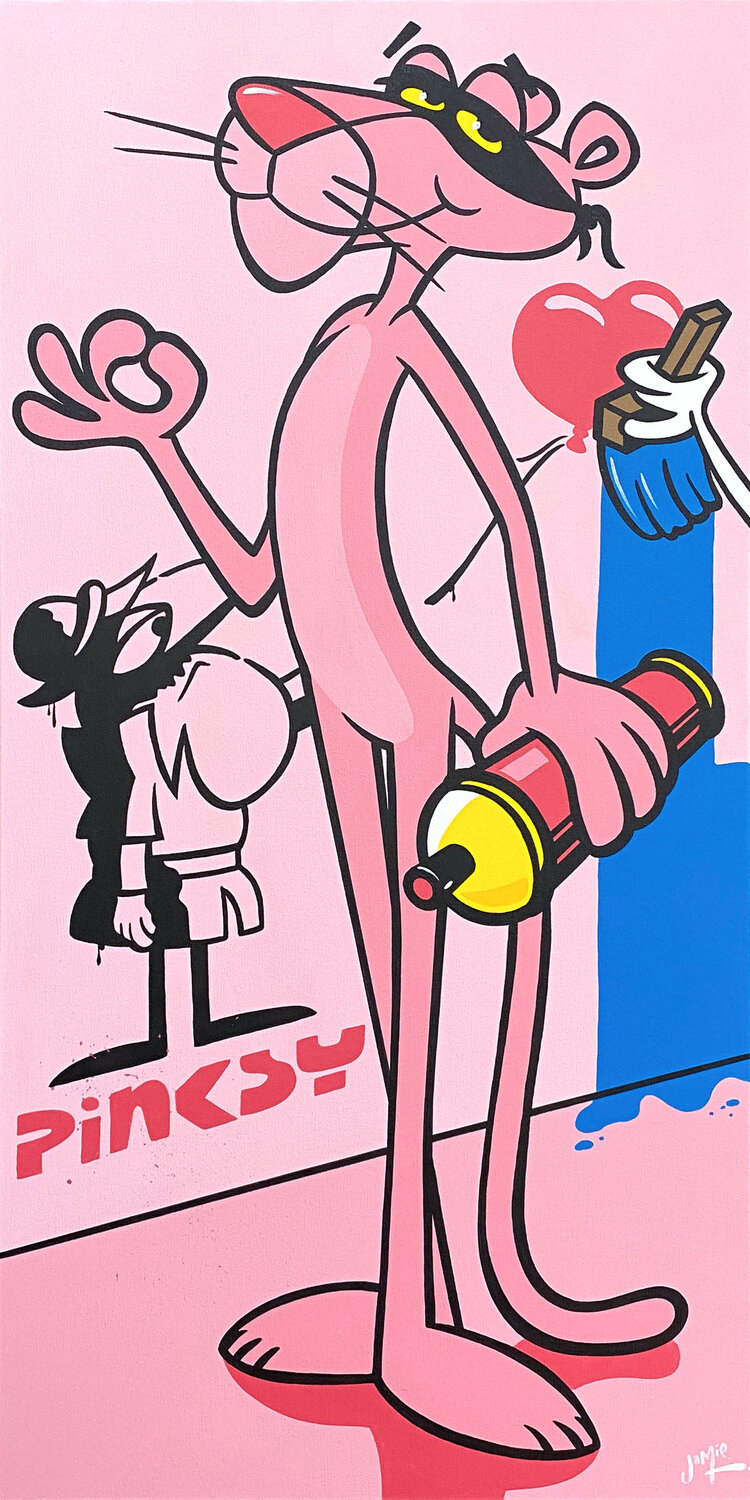 Pinksy 2 Jamie Lee Original painting for sale