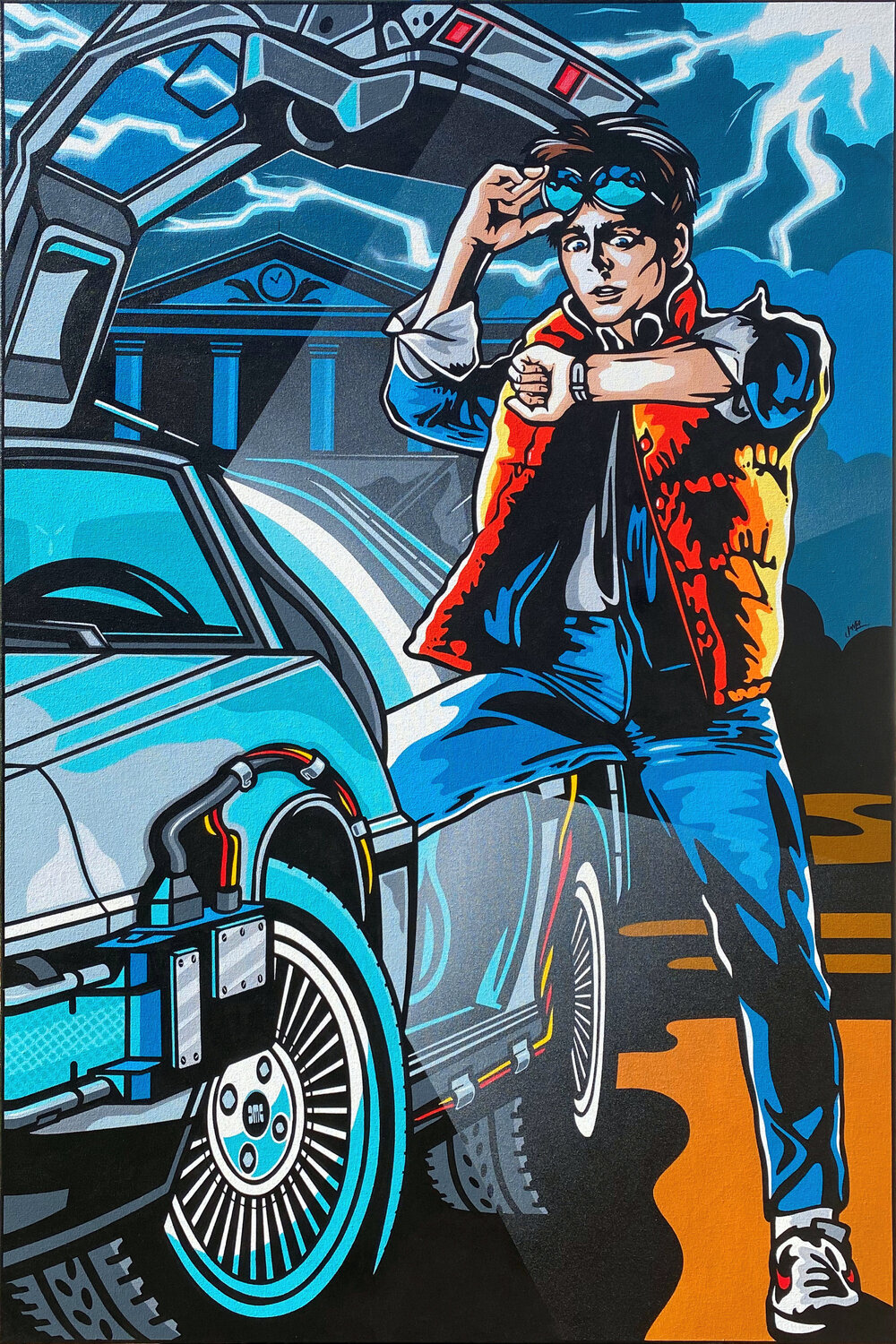 Marty McFly - Back To The Future Jamie Lee Original painting for sale