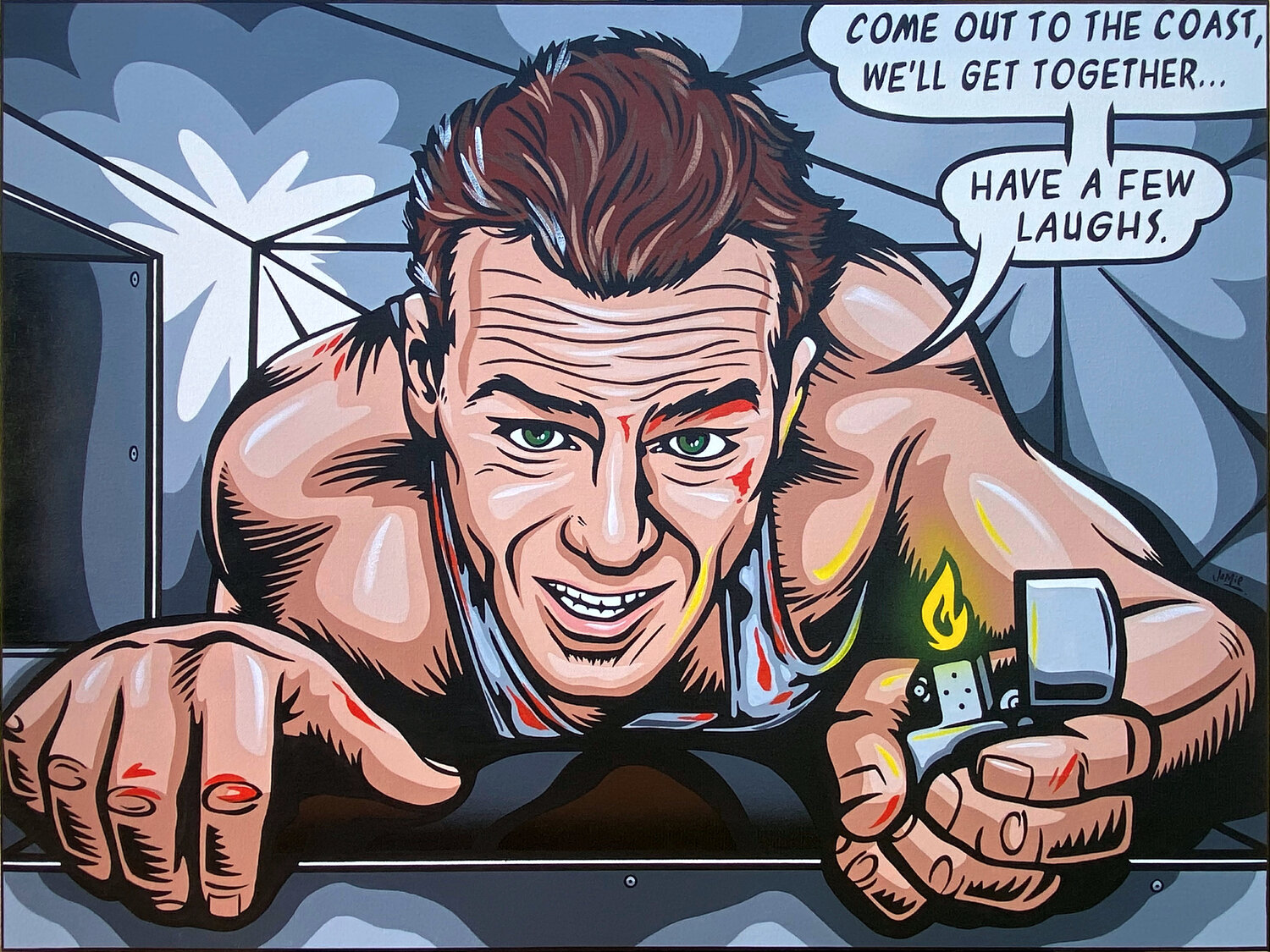 Die Hard - Come Out To The Coast Jamie Lee Original painting for sale