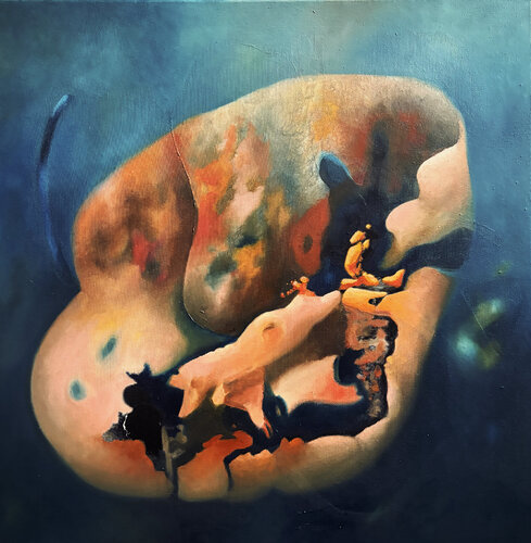 Rebirth - Through the Dissolution of Form by Anika Kuntze, Painting for Sale on Select