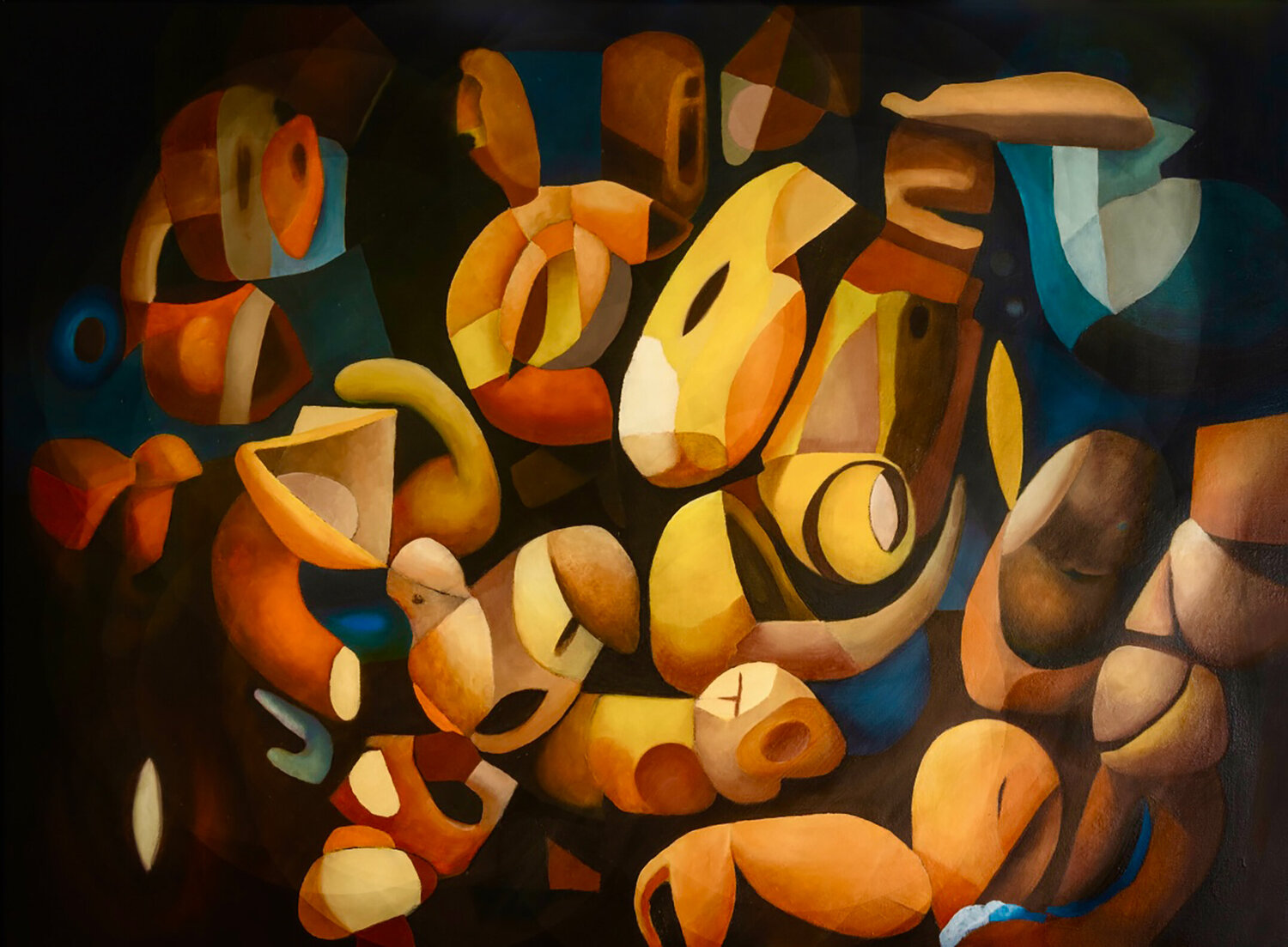 Attic - Residual Architectures of Perception Anika Kuntze Original painting for sale