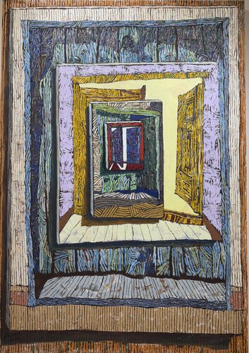 The Doors to Infinity | Architectural 3 D Impasto | Dilorom Mamedova by Dilorom Mamedova, Painting for Sale on Select