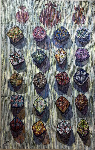 Constellation of Doppa | 3 D Impasto | Dilorom Mamedova by Dilorom Mamedova, Painting for Sale on Select
