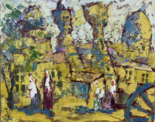 Khiva: Ancient Echoes | 3D Impasto by Dilorom Mamedova, Painting for Sale on Select