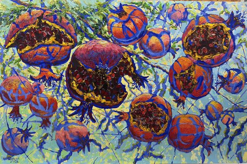Fruits of the Secret Sun | Dilorom Mamedova by Dilorom Mamedova, Painting for Sale on Select