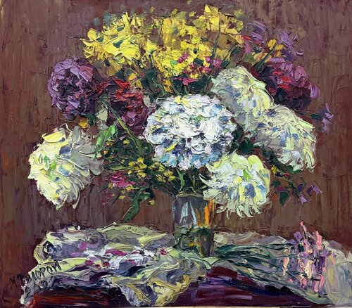 Bouquet of flowers by Dilorom Mamedova, Painting for Sale on Select