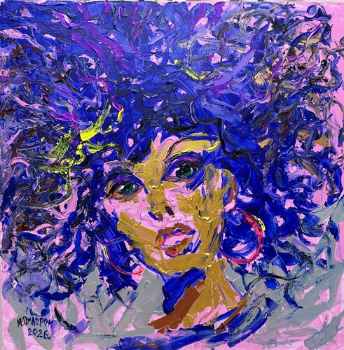 Galaxy Woman: The Universe Within by Dilorom Mamedova, Painting for Sale on Select