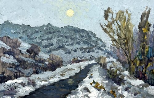 February Winter Day von Dilorom Mamedova, Malerei kaufen auf Select