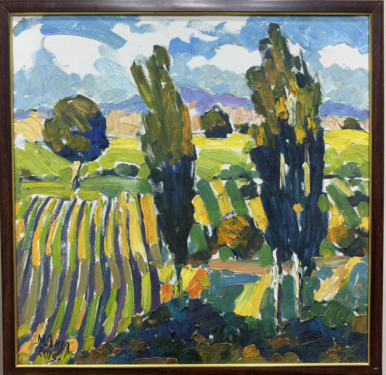 Parkent: The Golden Vineyards | 3D Impasto by Dilorom Mamedova Dilorom Mamedova Original painting for sale