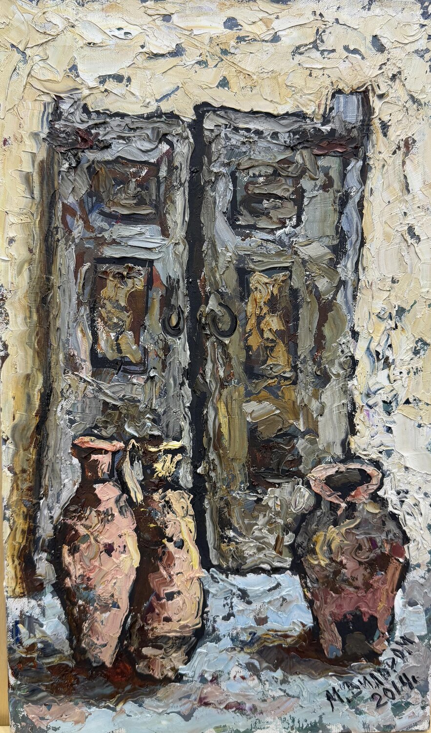 Old Door and Terracotta | Dilorom Mamedova Dilorom Mamedova Original painting for sale
