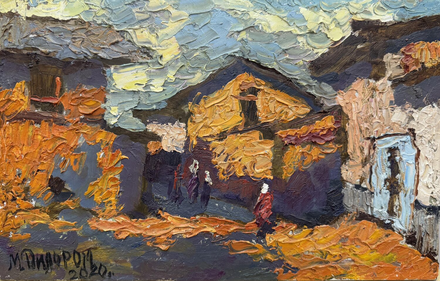 Namdanak Village | The Silence of Foothills | Dilorom Mamedova Dilorom Mamedova Original painting for sale