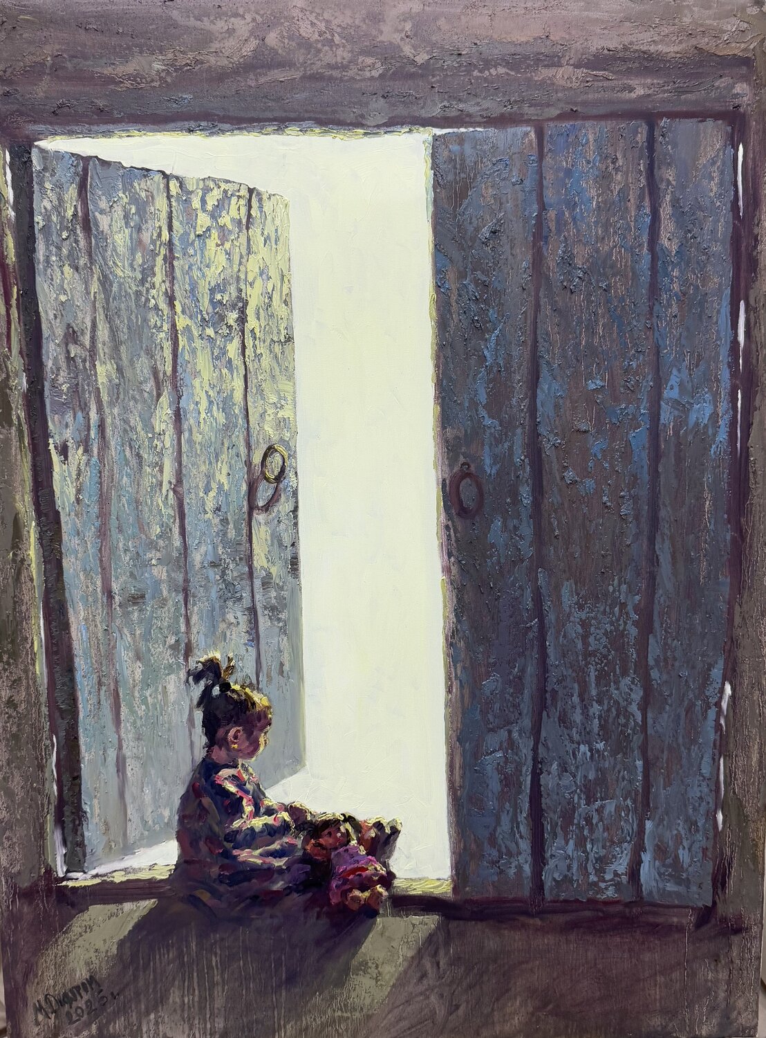 The Border of Childhood and Infinity | Dilorom Mamedova Dilorom Mamedova Original painting for sale