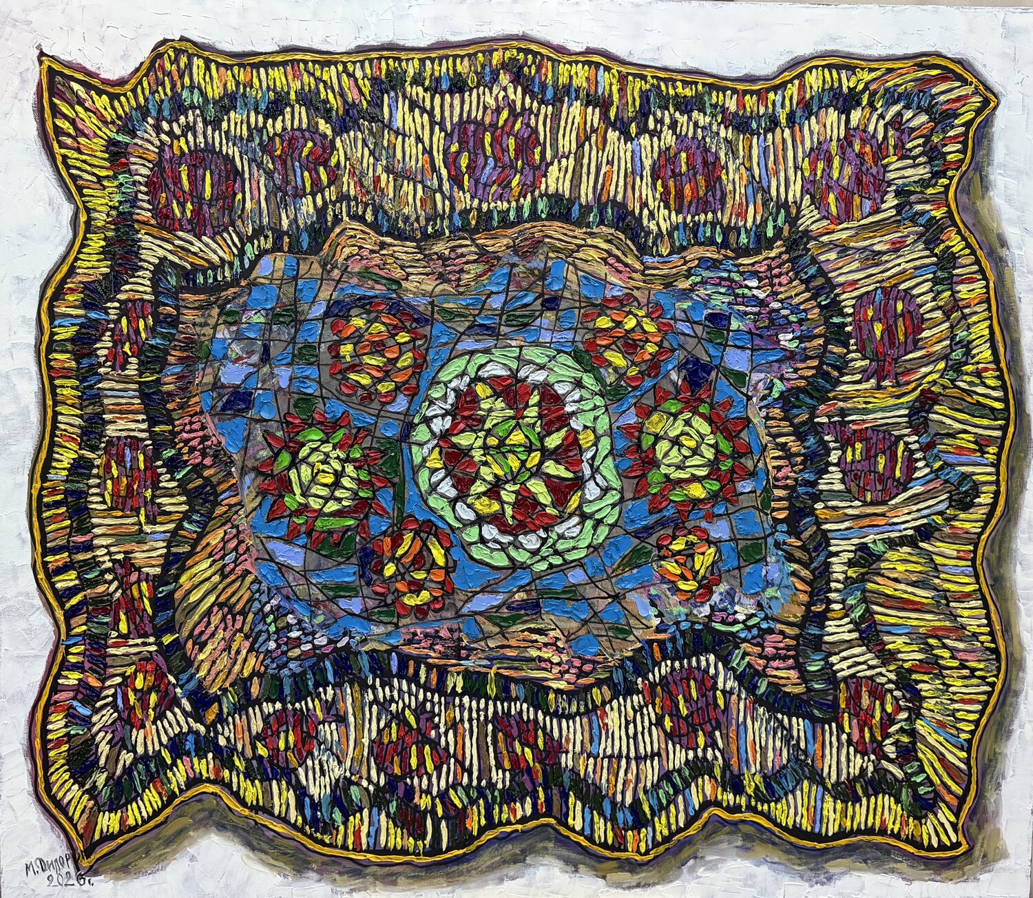 The Fabric of the Universe Dilorom Mamedova Original painting for sale