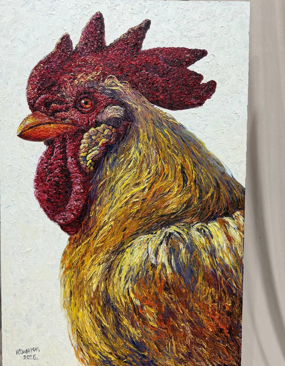 Real Man in the House Dilorom Mamedova Original painting for sale