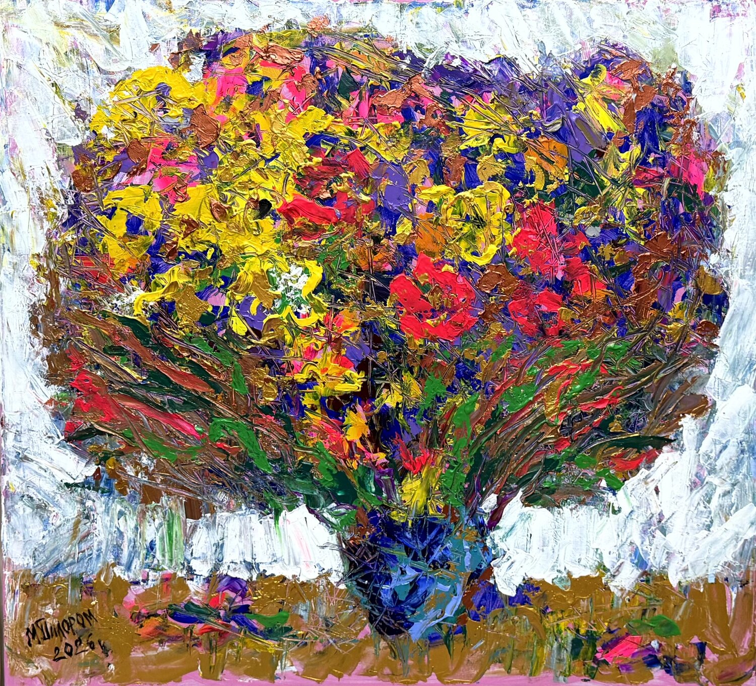Energy of the Garden Dilorom Mamedova Original painting for sale