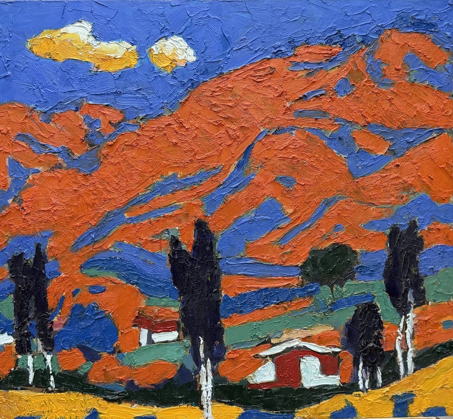 Mountains of Brichmulla Dilorom Mamedova Original painting for sale