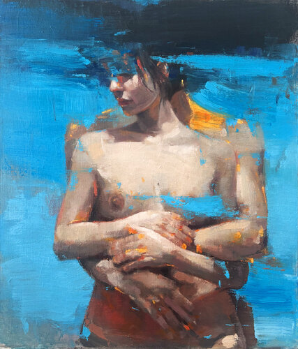The Hug by Carlos Milanés, Painting for Sale on Select