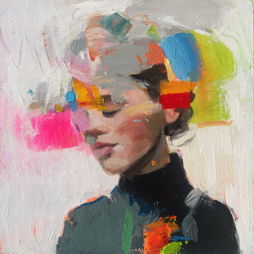 Hidden faces III by Carlos Milanés, Painting for Sale on Select
