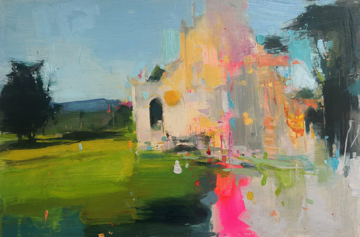 Architecture in Transition Carlos Milanés Original painting for sale