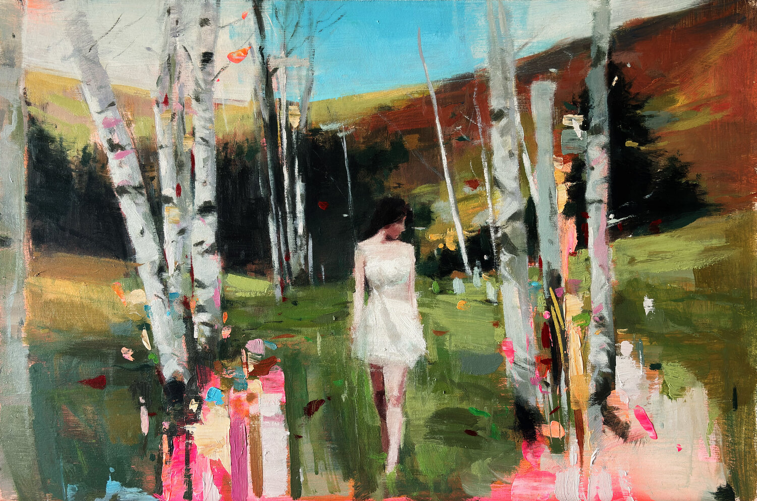 The Green Threshold Carlos Milanés Original painting for sale