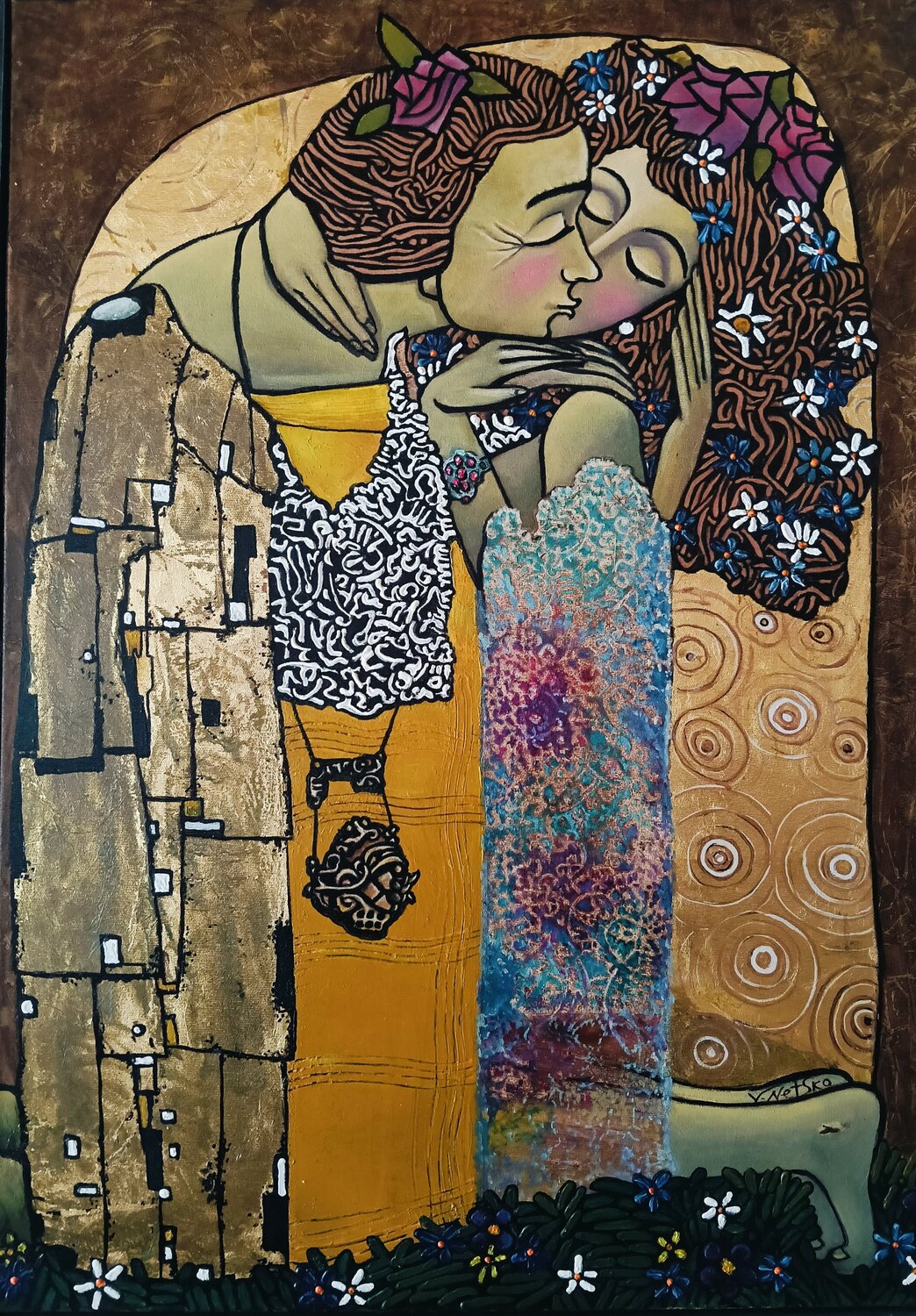 "Kiss" Vasyl Netsko Original painting for sale