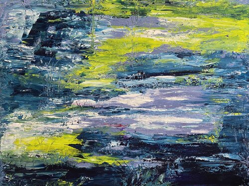 The Green Isles / Gathering of Spring by Anette Thorup Hansen, Painting for Sale on Select