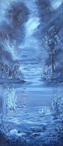 Walking in Moonlight by Anette Thorup Hansen, Painting for Sale on Select
